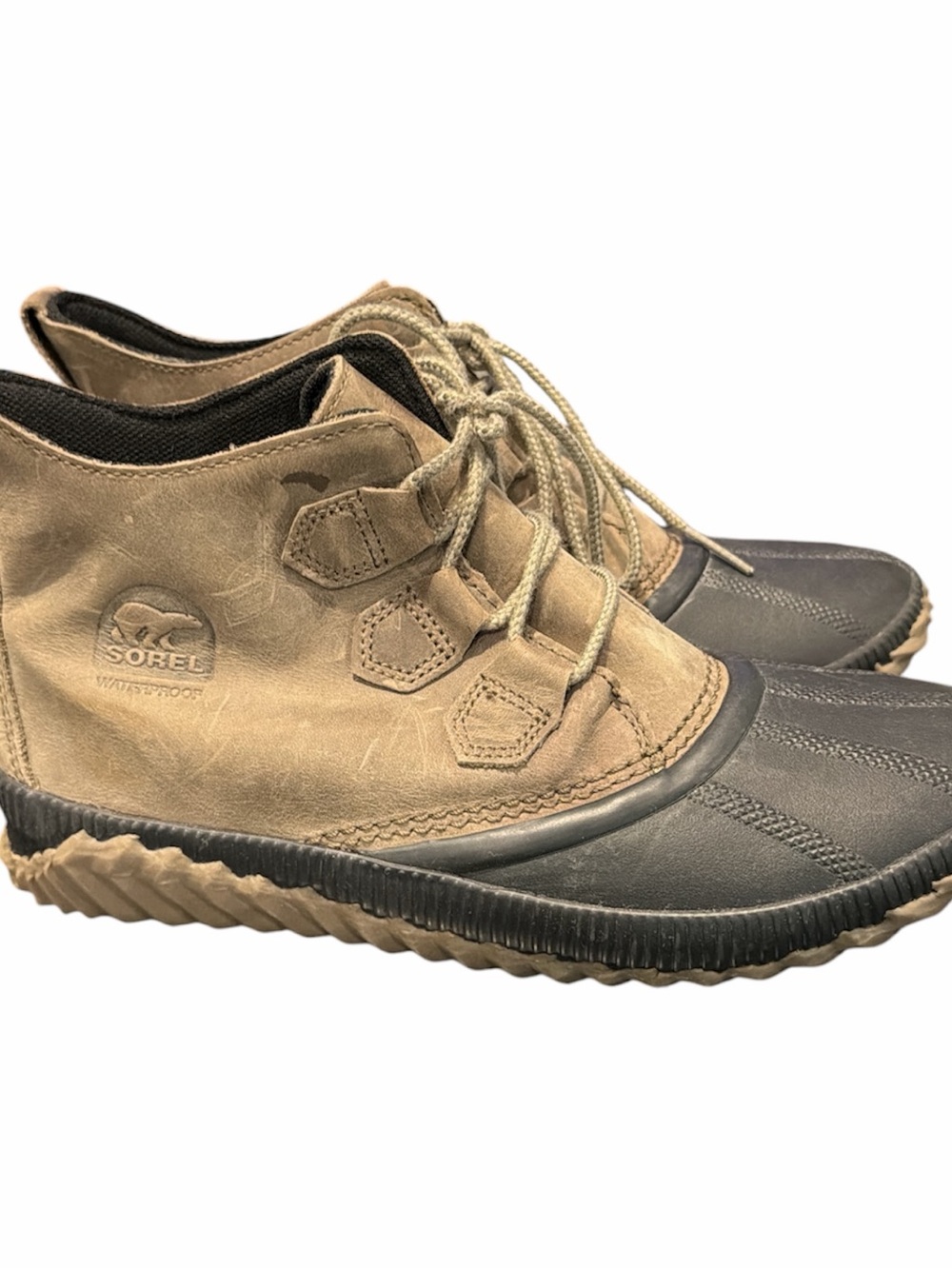🔥 SOREL Womens Out N About brown low top boots size 9.5 Brown/Black 😎